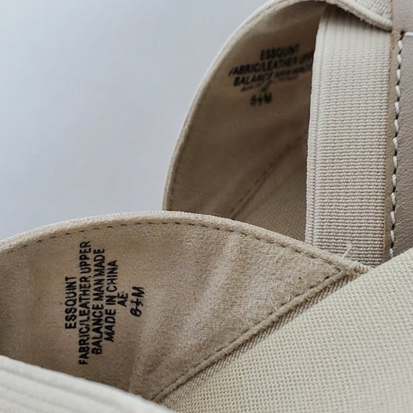 Easy Spirit Squint Beige Tan Fabric Leather Upper Slip On Sandal Size 6 1/2M - Picture 12 of 14